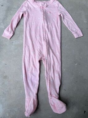 Vineyard Vines Whales Baby Pink Footie Zipper Pajamas